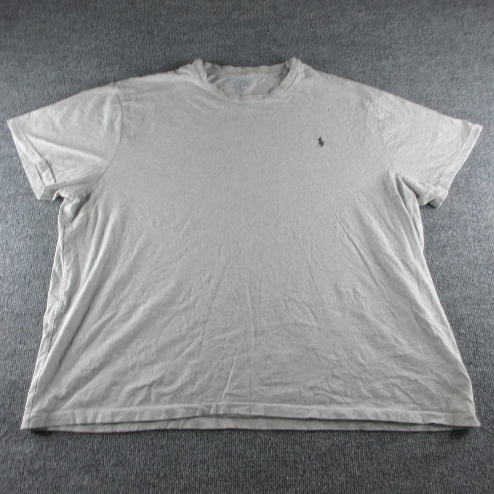 Polo Ralph Lauren Shirt Mens 2XB Gray Short Sleeve Cotton Pony Logo Tee Casual